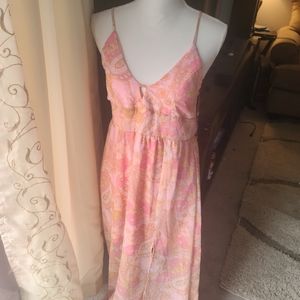 Pink and orange floral Sundress size Large